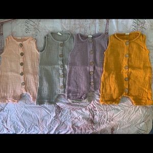 4pack Baby girl rompers